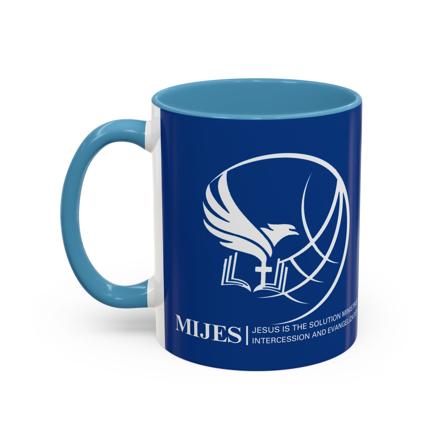 MIJES Accent Coffee Mug (11, 15oz) Blue Exterior