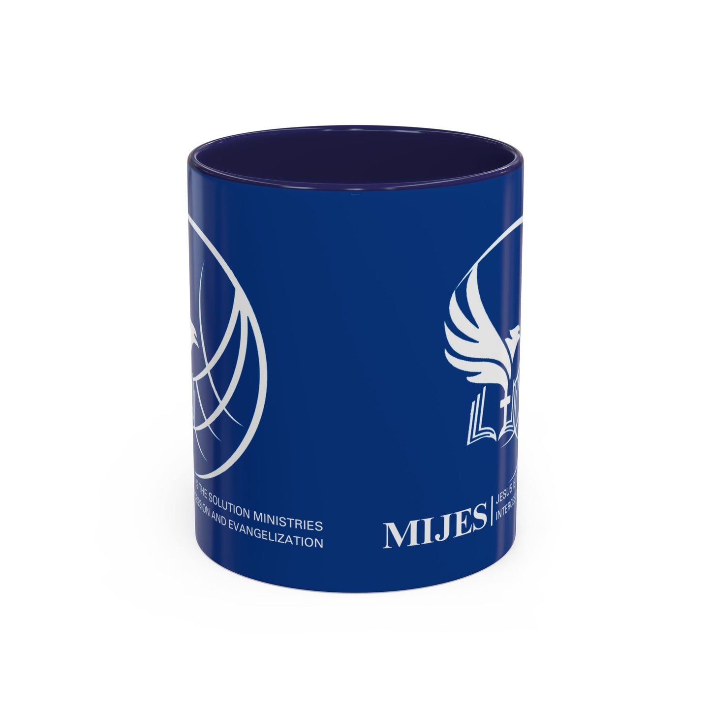 MIJES Accent Coffee Mug (11, 15oz) Blue Exterior