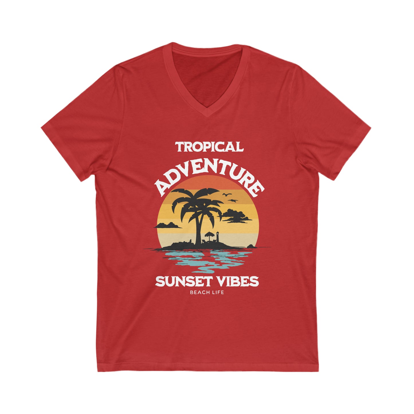 "Tropical Sunset Escape" Unisex Shirt – Embrace the Tranquil Vibes