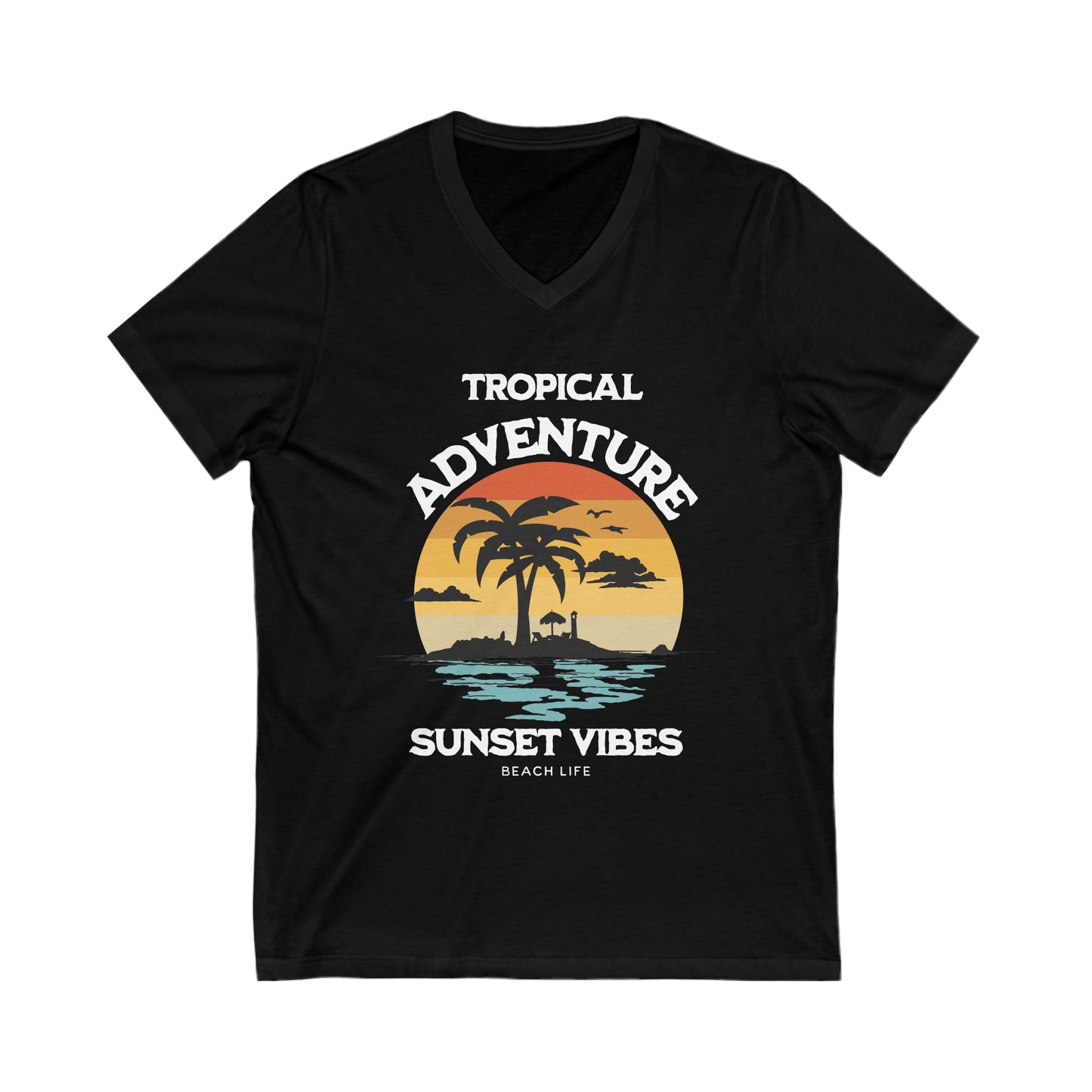 "Tropical Sunset Escape" Unisex Shirt – Embrace the Tranquil Vibes