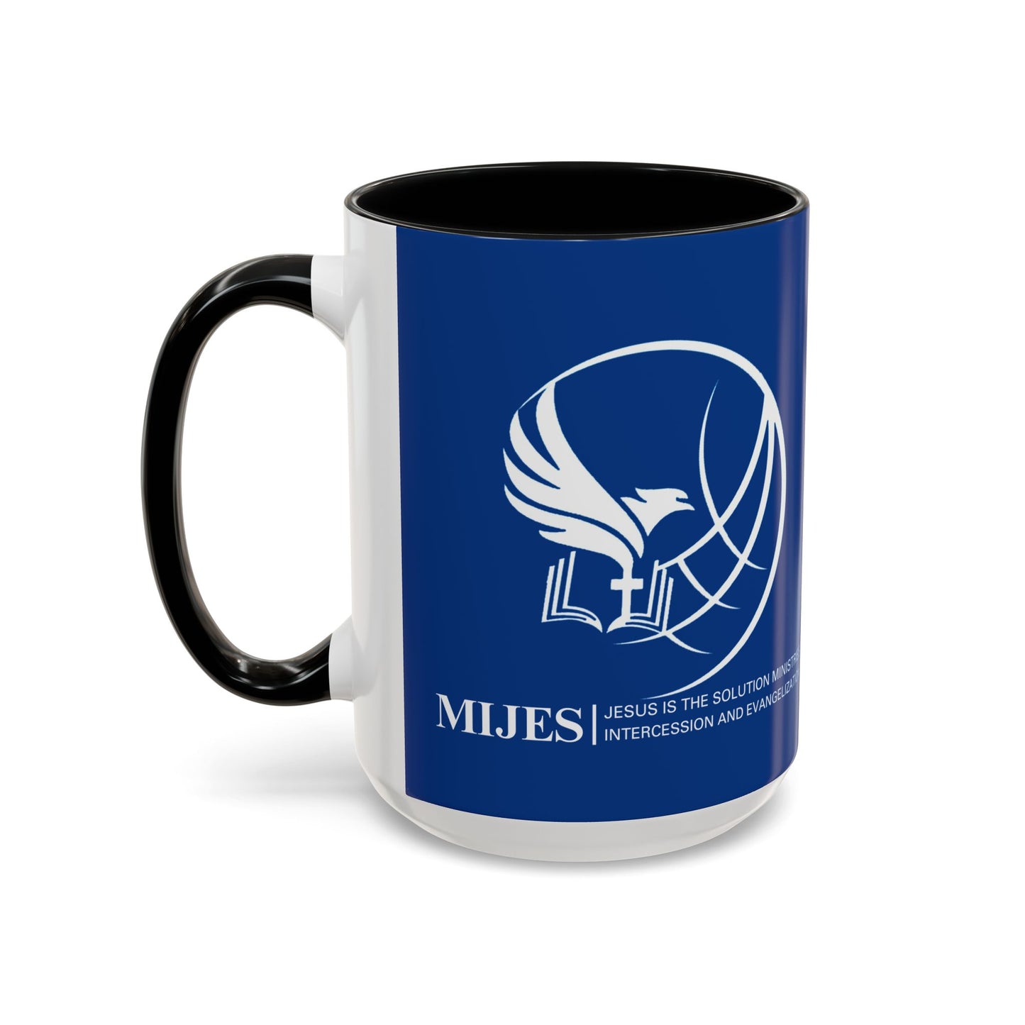 MIJES Accent Coffee Mug (11, 15oz) Blue Exterior