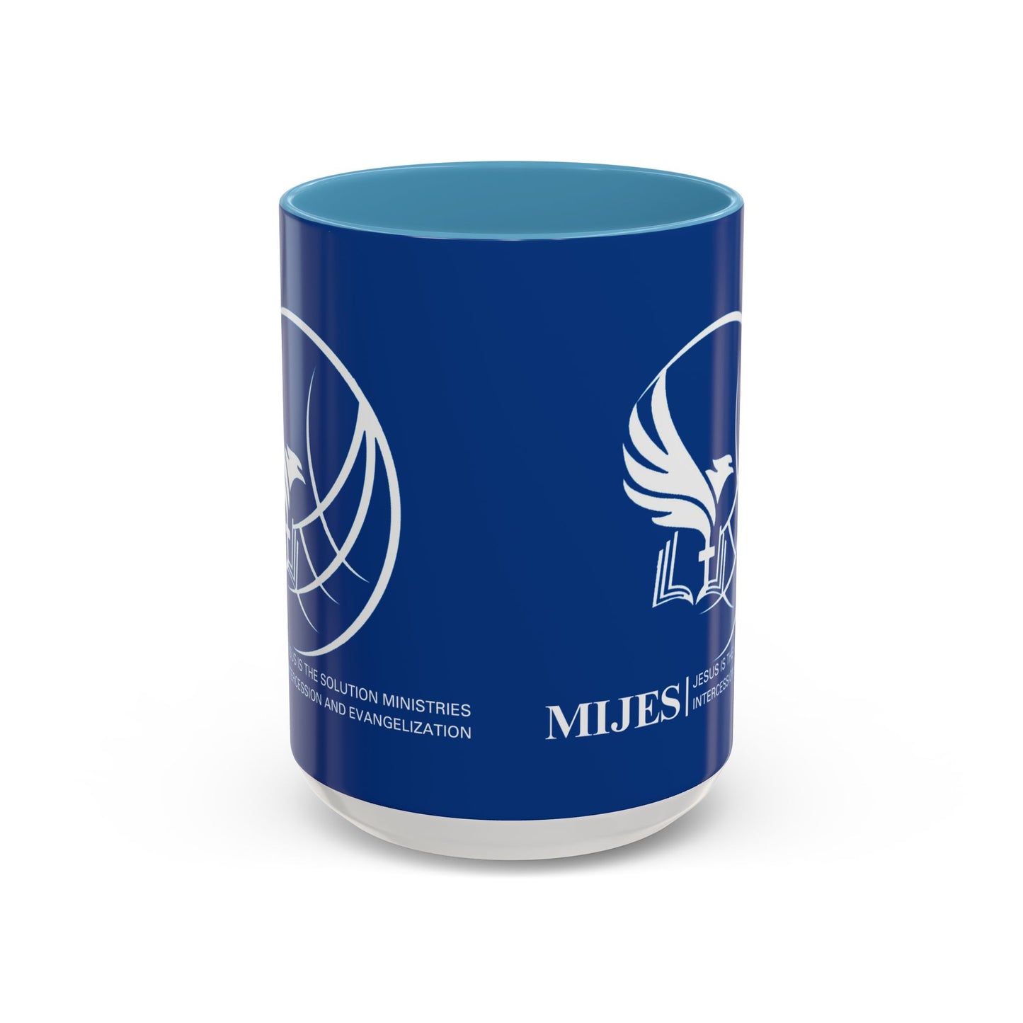 MIJES Accent Coffee Mug (11, 15oz) Blue Exterior