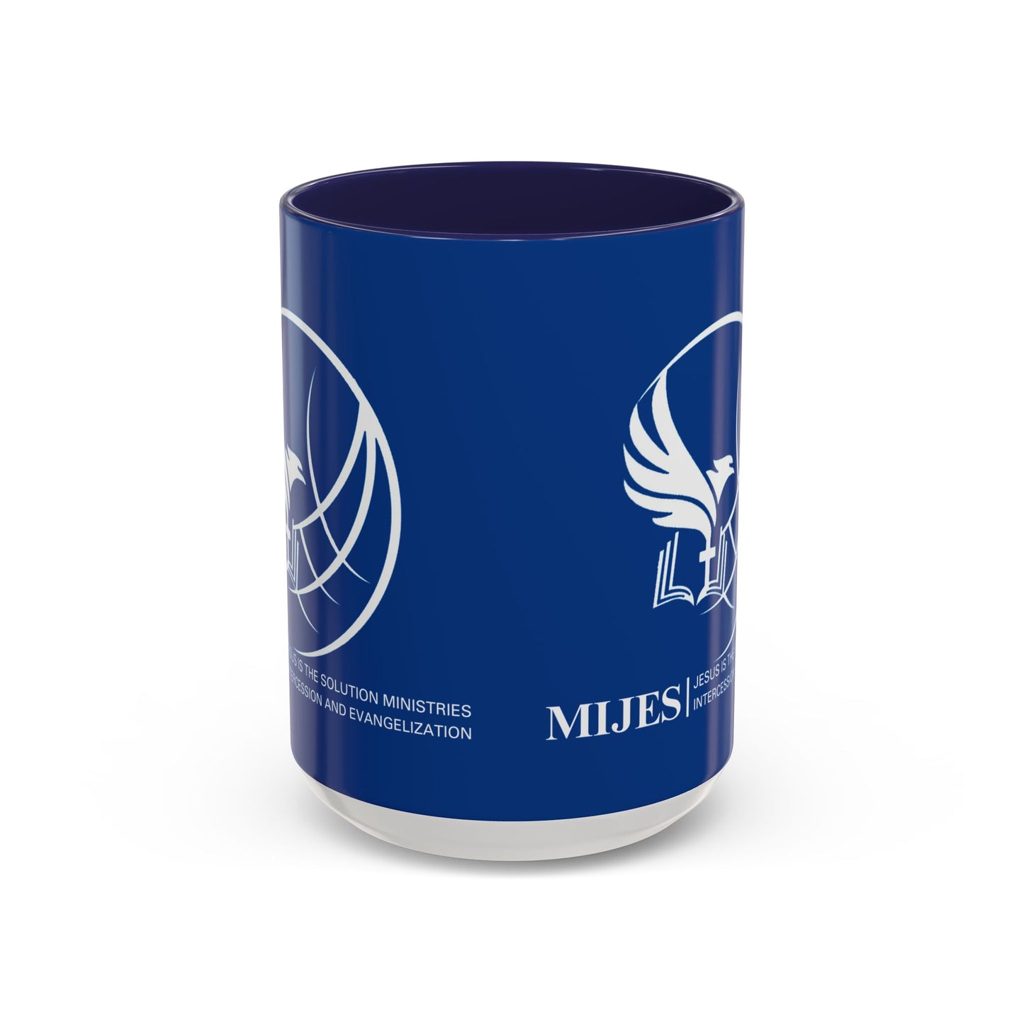 MIJES Accent Coffee Mug (11, 15oz) Blue Exterior