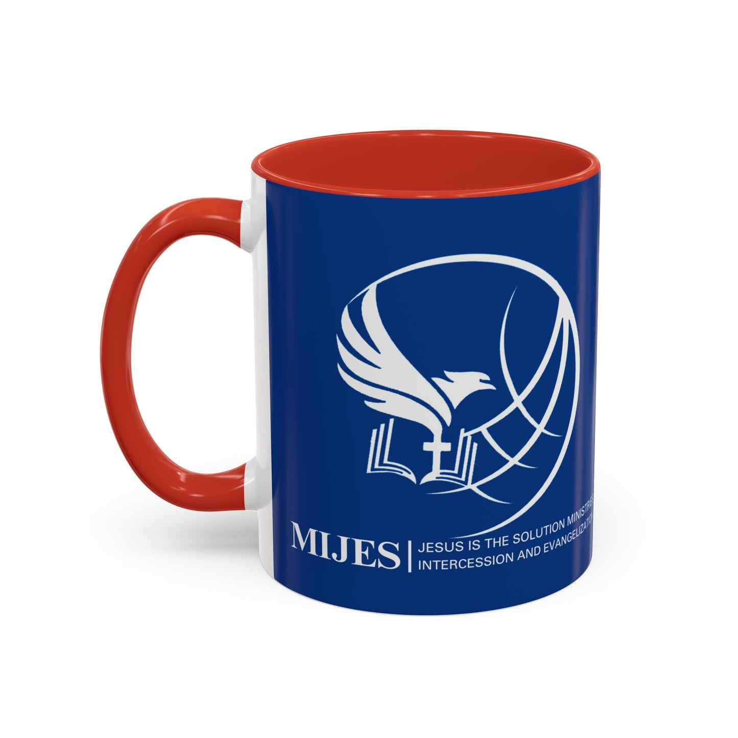 MIJES Accent Coffee Mug (11, 15oz) Blue Exterior