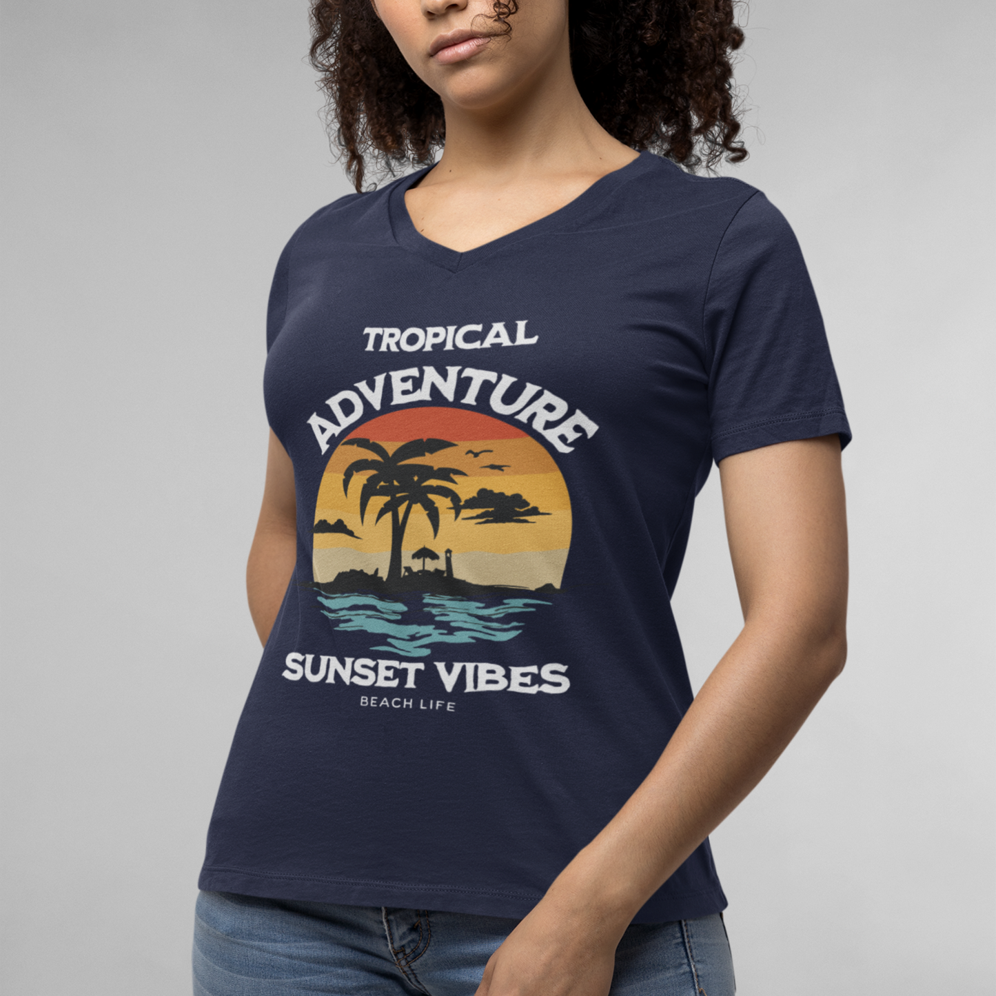 "Tropical Sunset Escape" Unisex Shirt – Embrace the Tranquil Vibes