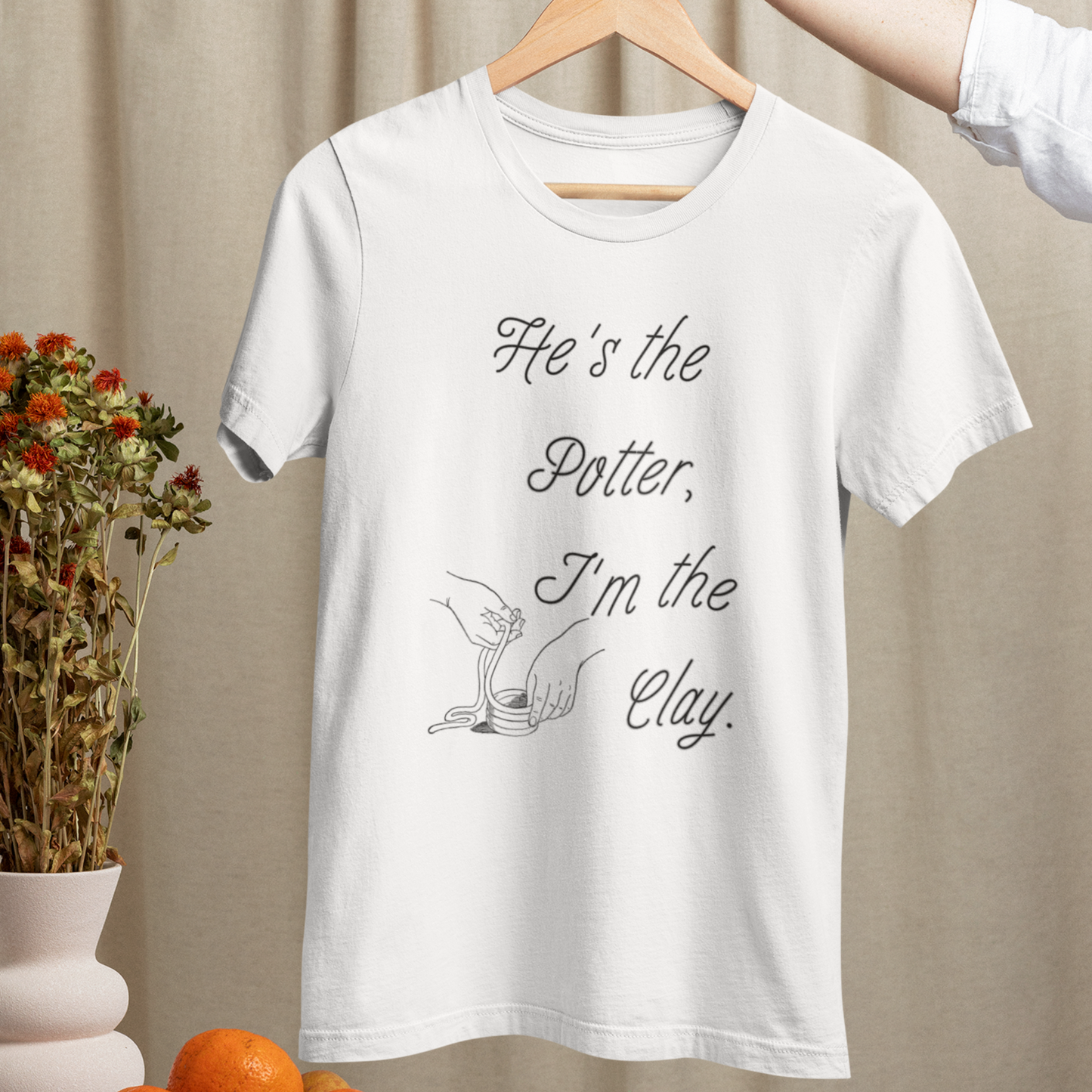 Divine Vessel Unisex T-Shirt – Embrace the Potter's Hands!