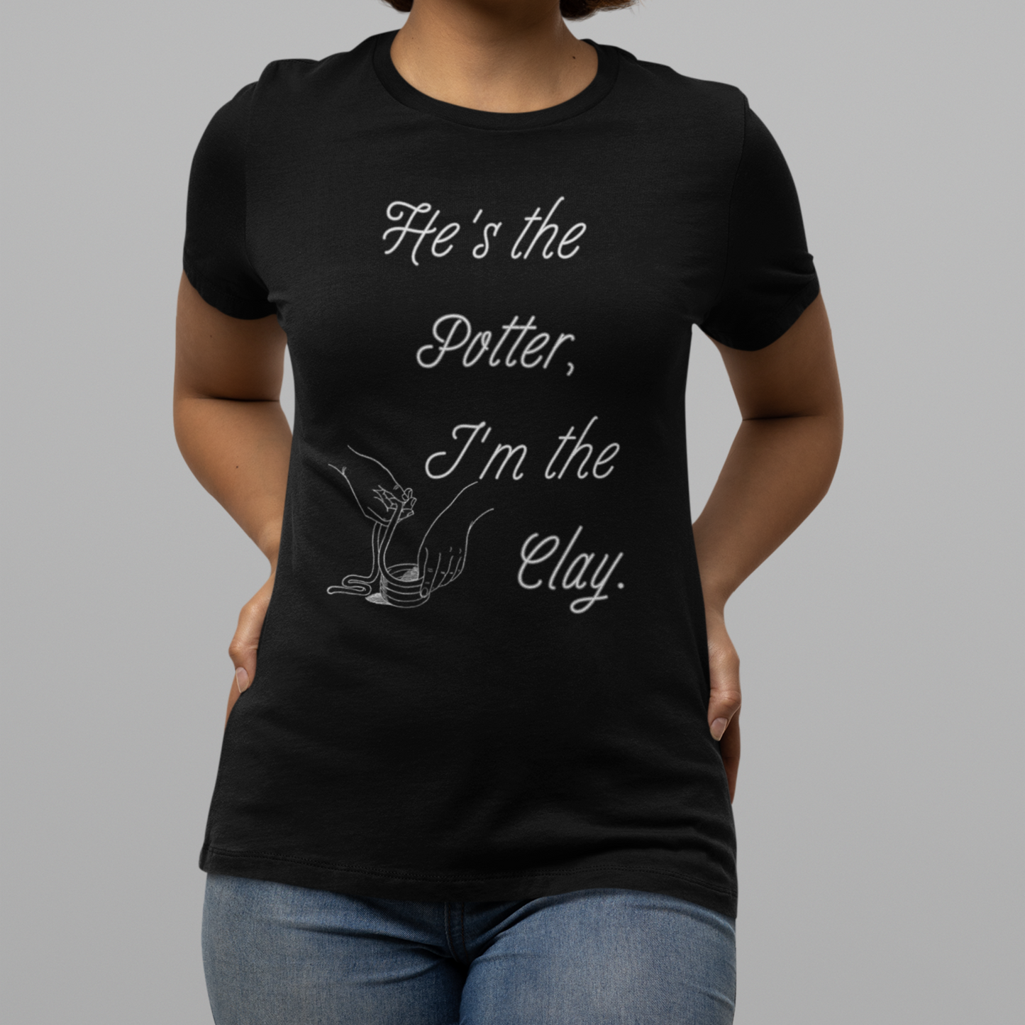 Divine Vessel Unisex T-Shirt – Embrace the Potter's Hands!