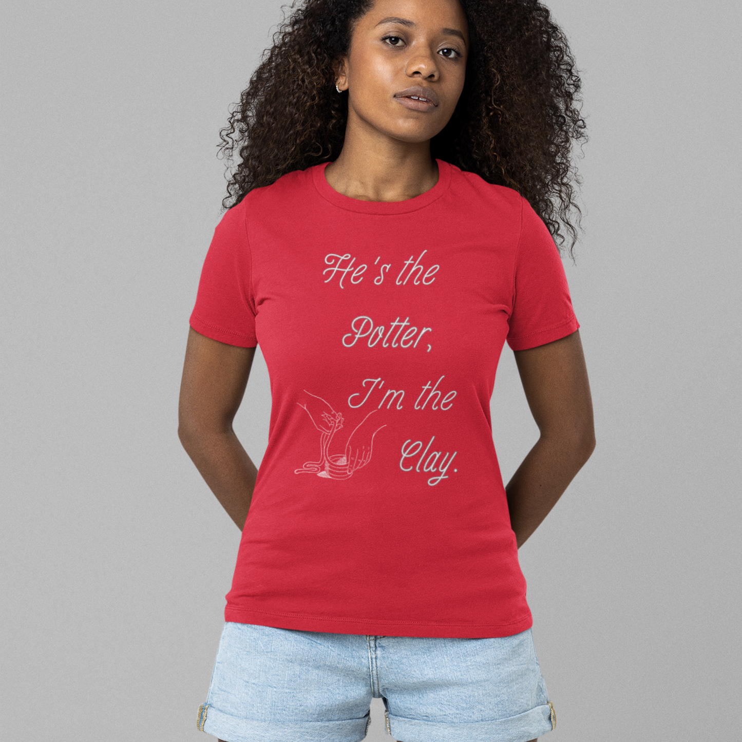 Divine Vessel Unisex T-Shirt – Embrace the Potter's Hands!