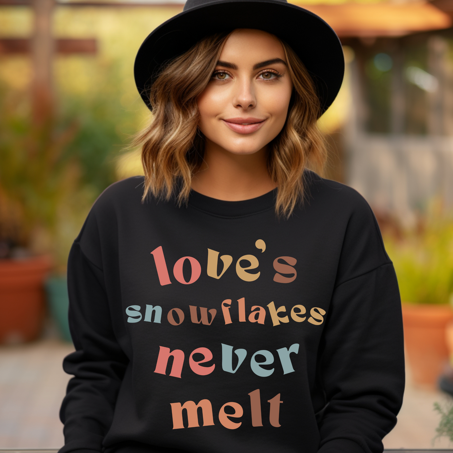 Love's Snowflakes Christmas Unisex Sweatshirt