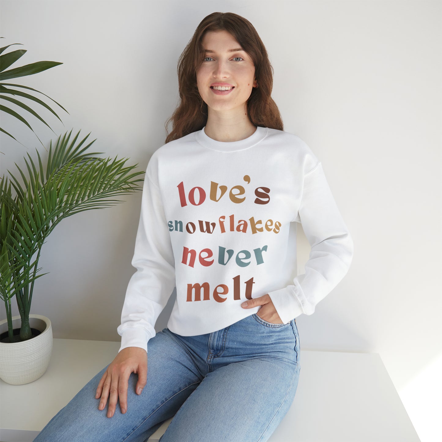 Love's Snowflakes Christmas Unisex Sweatshirt