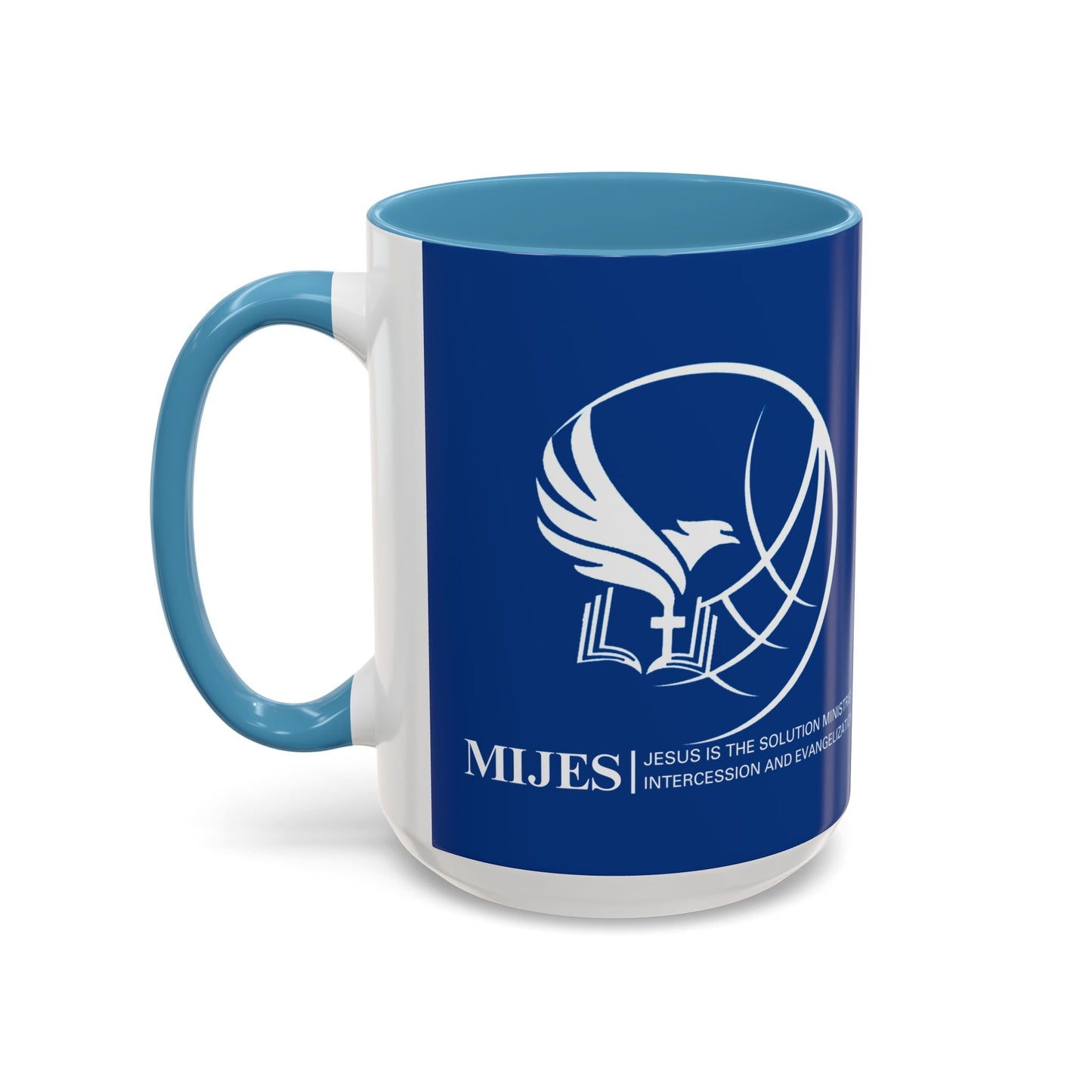 MIJES Accent Coffee Mug (11, 15oz) Blue Exterior