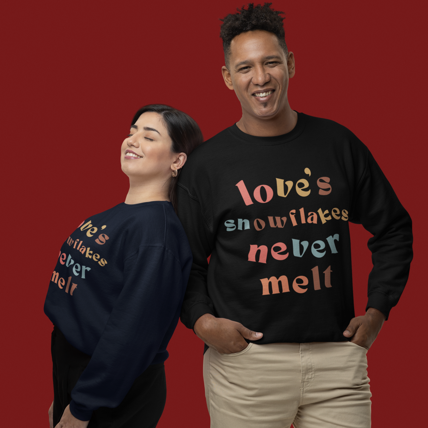 Love's Snowflakes Christmas Unisex Sweatshirt