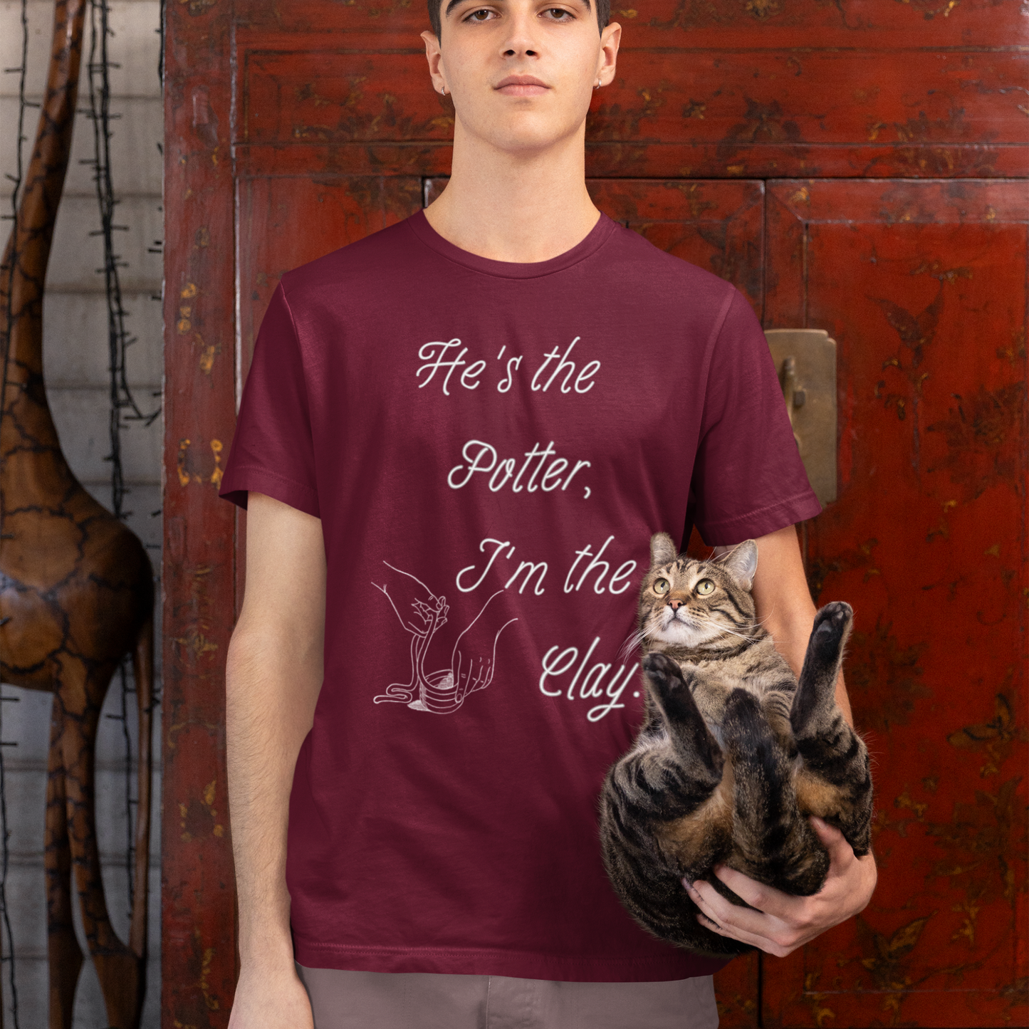 Divine Vessel Unisex T-Shirt – Embrace the Potter's Hands!