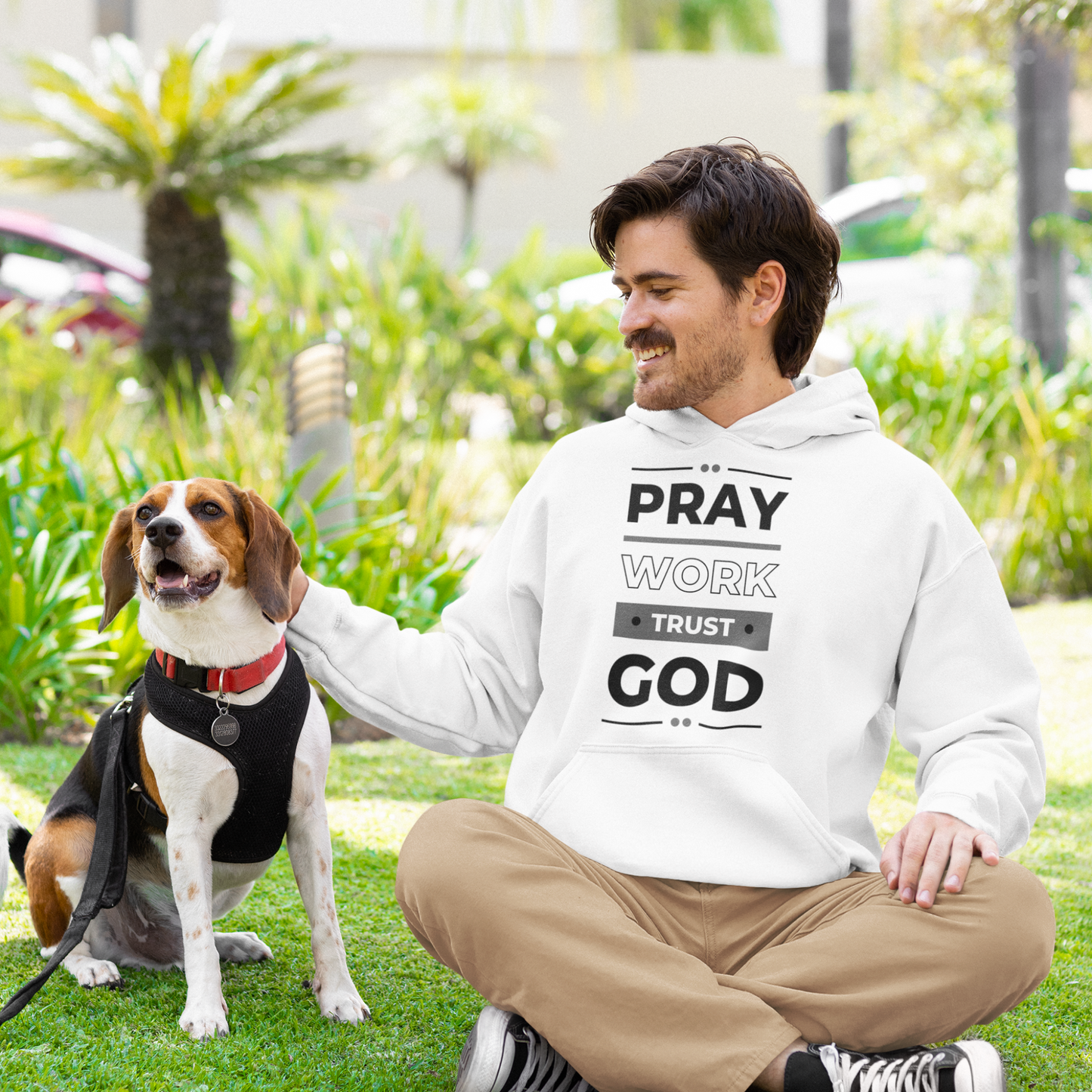 Pray, Work, Trust God Unisex Hoodie