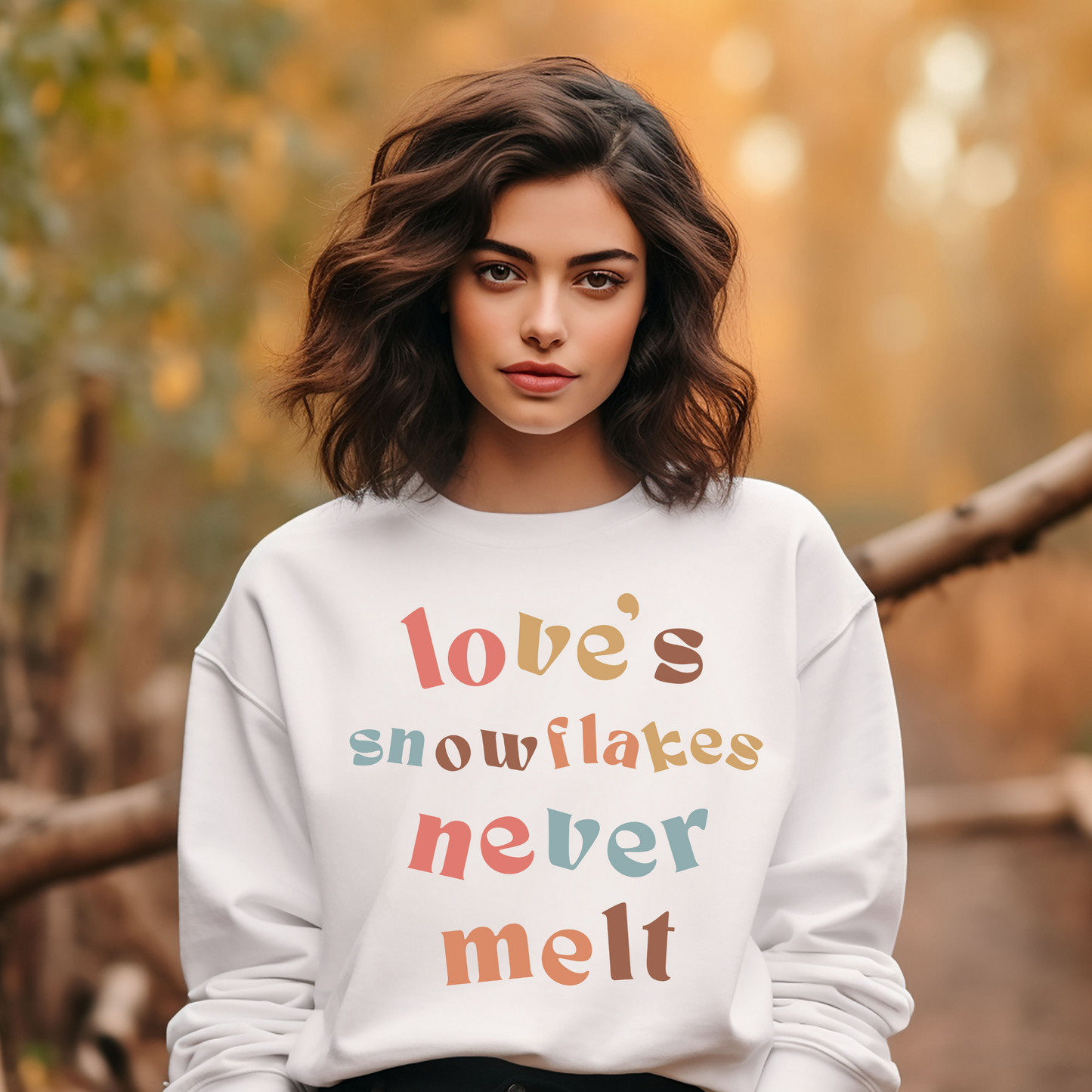 Love's Snowflakes Christmas Unisex Sweatshirt