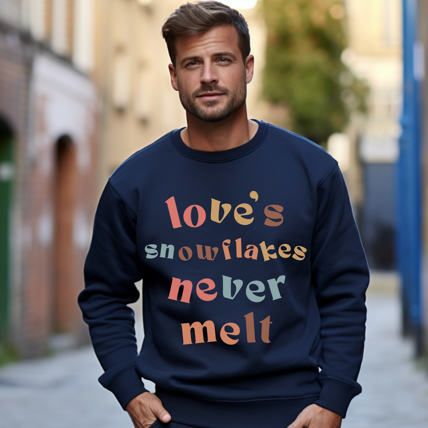 Love's Snowflakes Christmas Unisex Sweatshirt