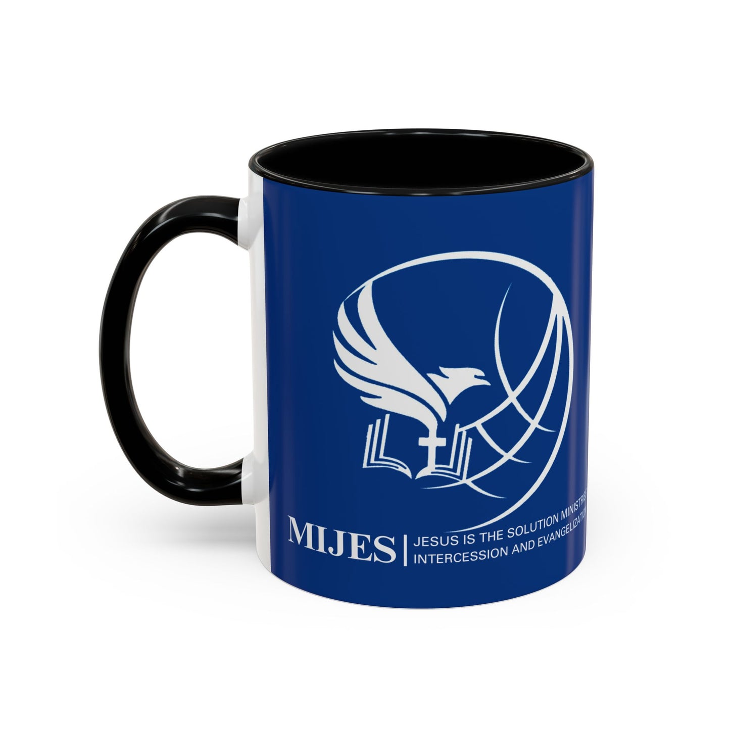 MIJES Accent Coffee Mug (11, 15oz) Blue Exterior