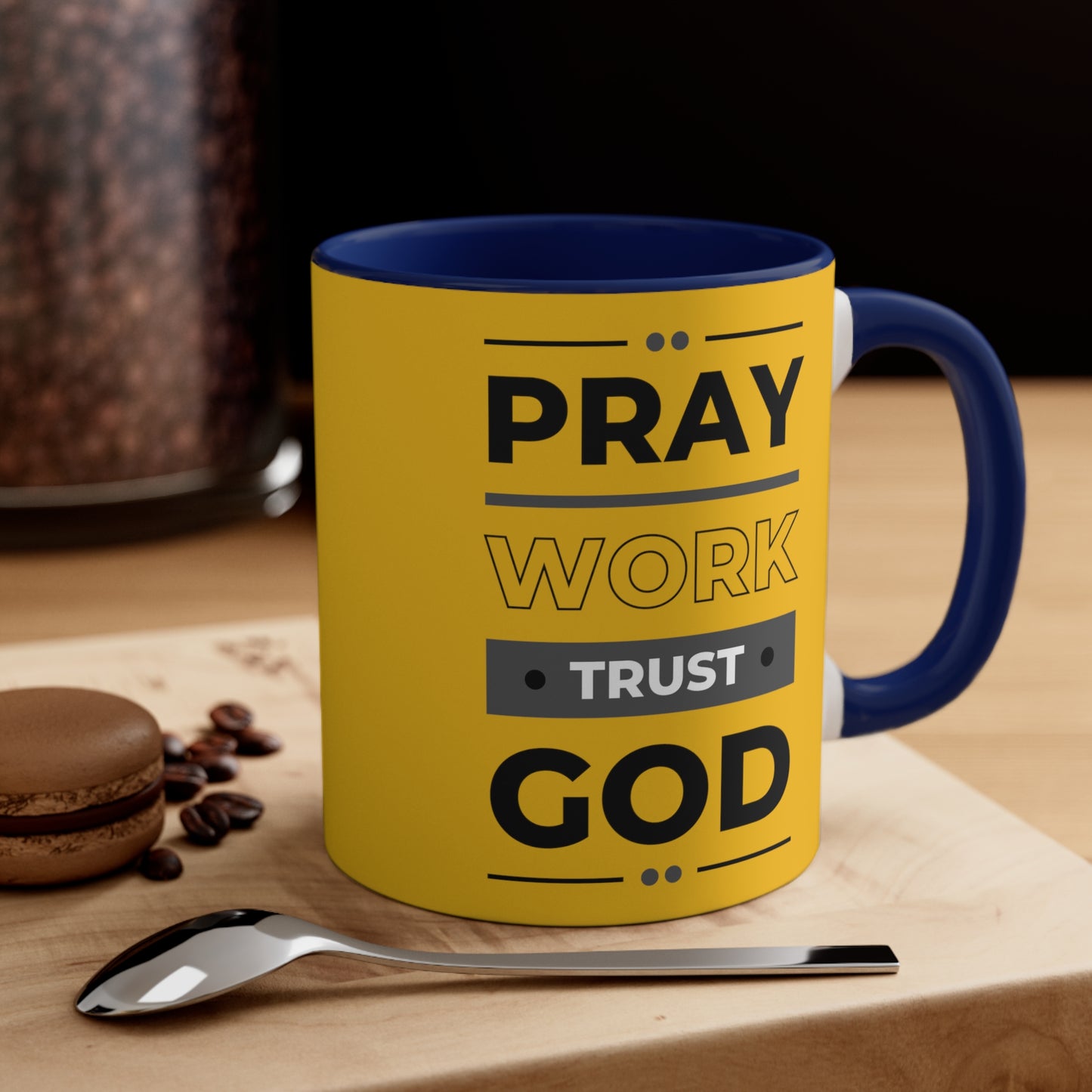 Pray, Work, Trust God Mug, 11oz