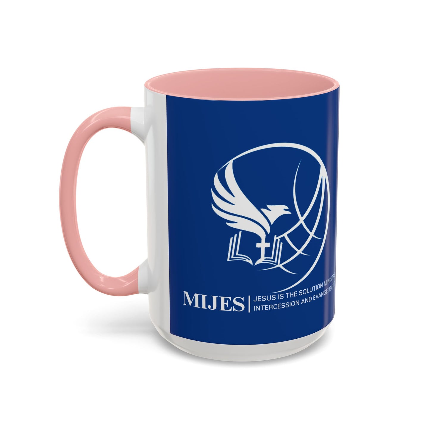 MIJES Accent Coffee Mug (11, 15oz) Blue Exterior