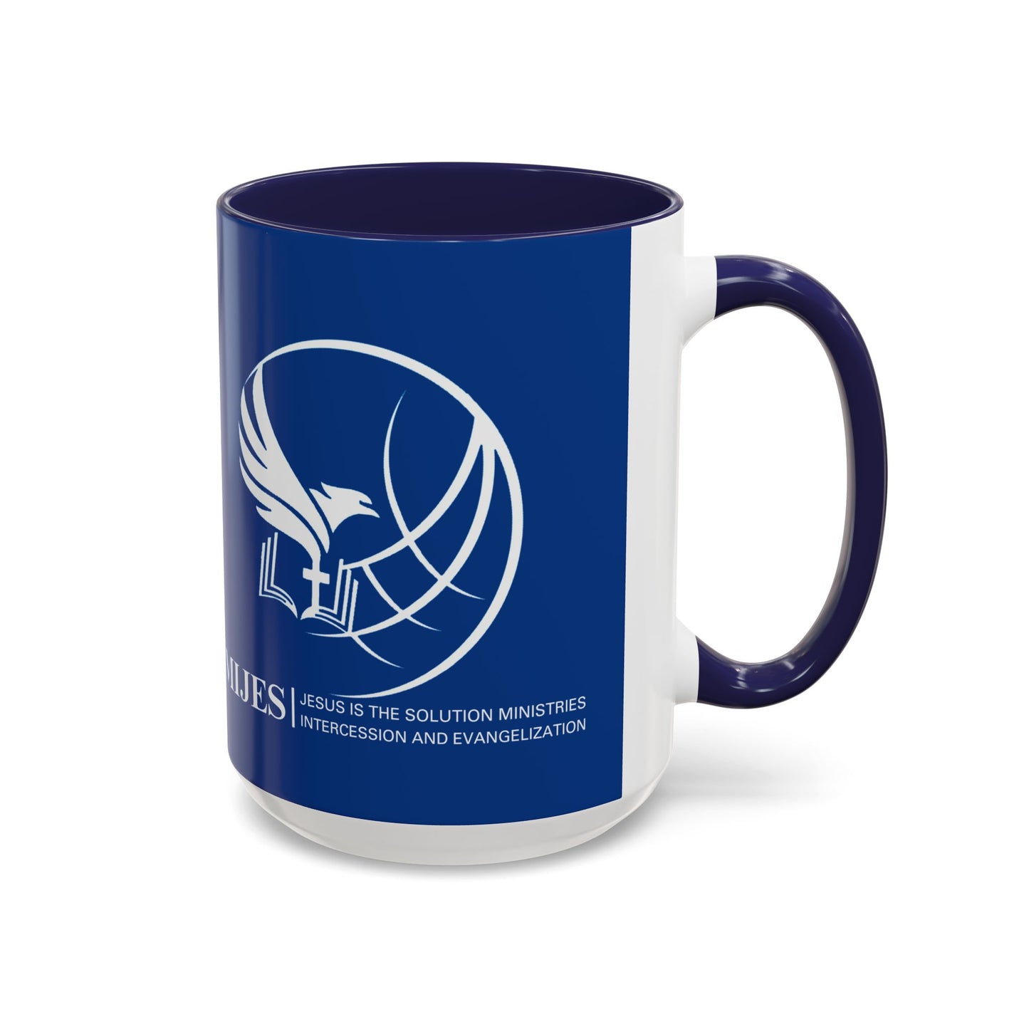 MIJES Accent Coffee Mug (11, 15oz) Blue Exterior