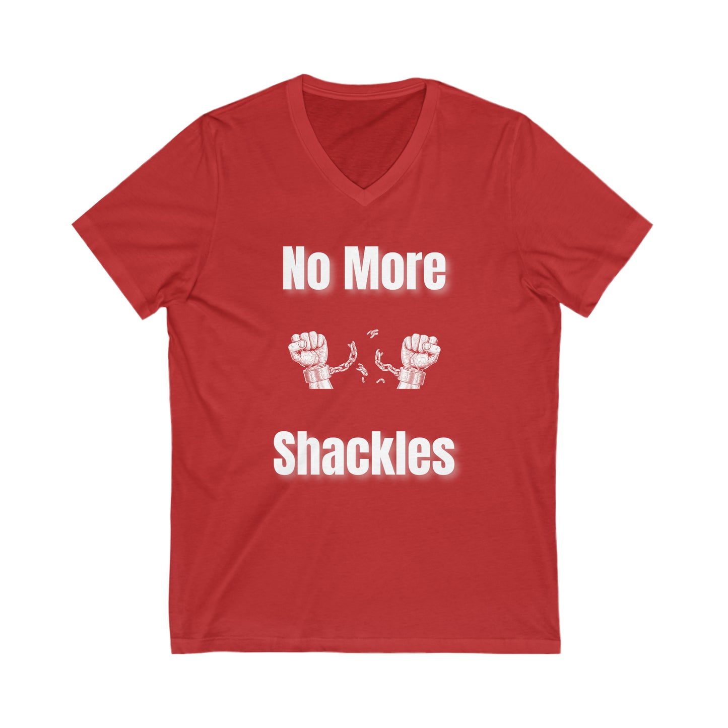 No More Shackles Sleeve V-Neck Tee